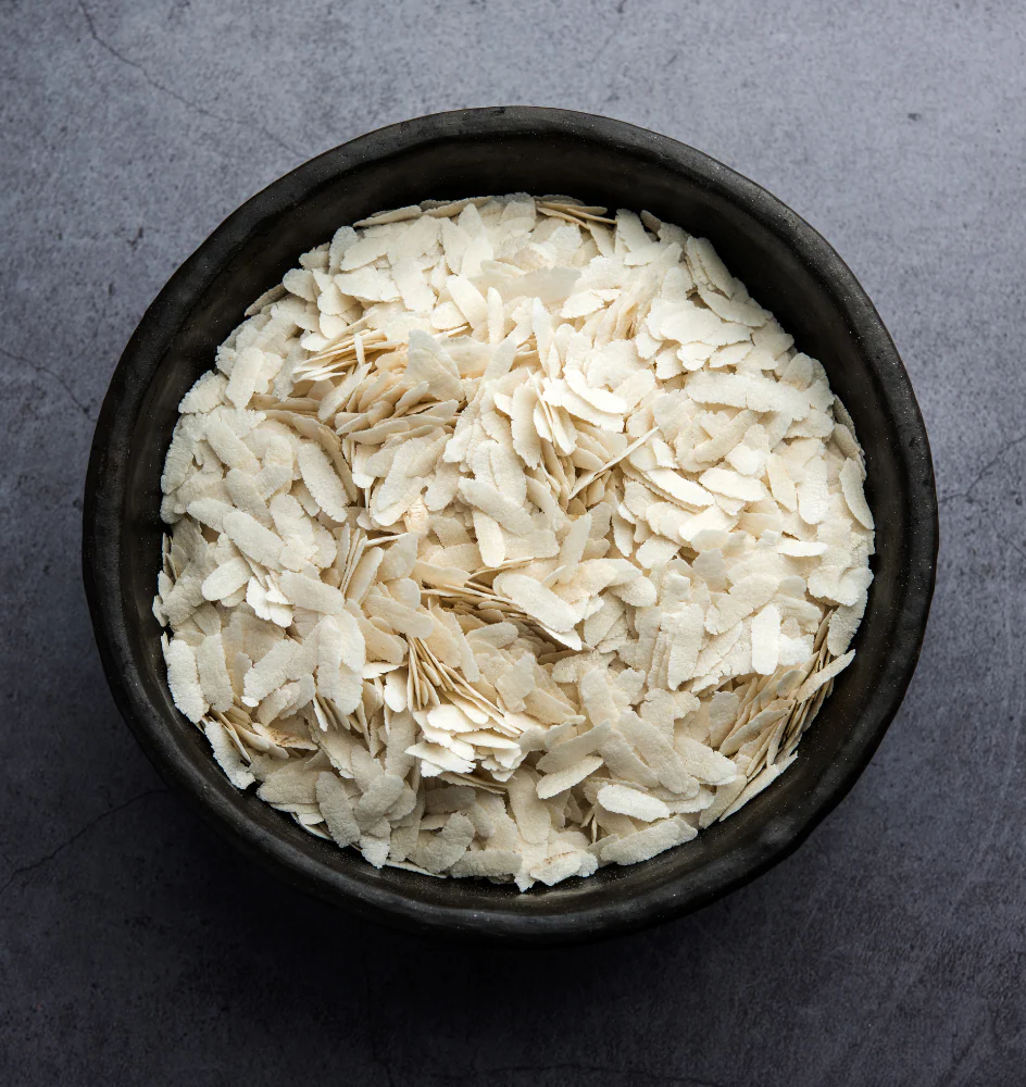 Inside Dhyana Agro Industries poha manufacturing mill in Bavla, Gujarat